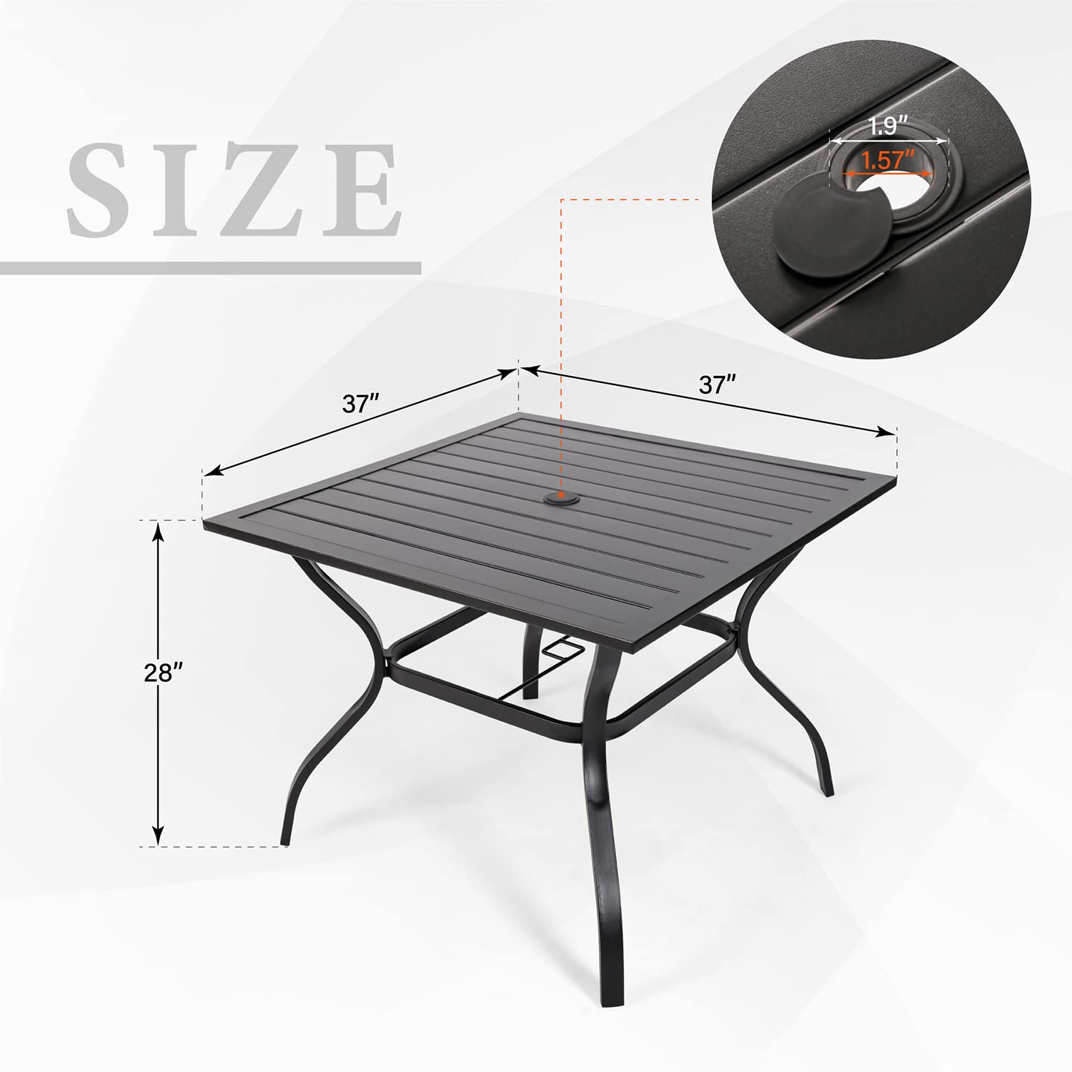 5-Piece Outdoor Patio Dining Set with 4 Swivel Rocking Chairs & 1 Round Table - Durable Dark Grey Backyard Furniture for Porch, Pool Deck, Garden, and Outdoor Entertaining
