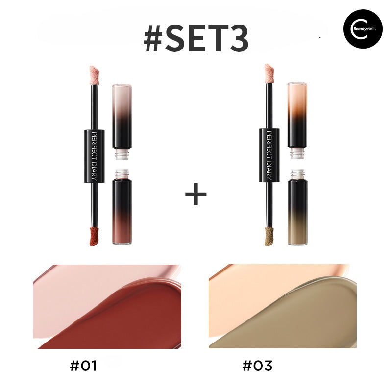 Perfect Diary Dual Ended Cheek & Lip Bouncy Tint - Long Lasting Waterproof Makeup for Blush & Lip Stain | Great for Everyday Wear, Date Night & Special Occasions