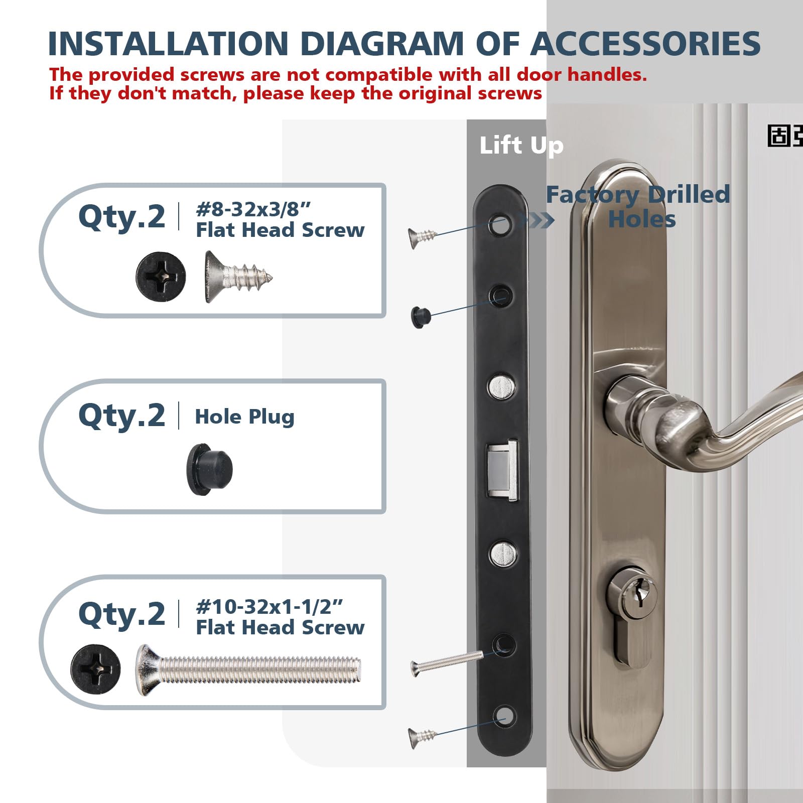 Pella Storm Door 2-Point Bolt Latch - White Panel Lock Replacement for Secure Entry