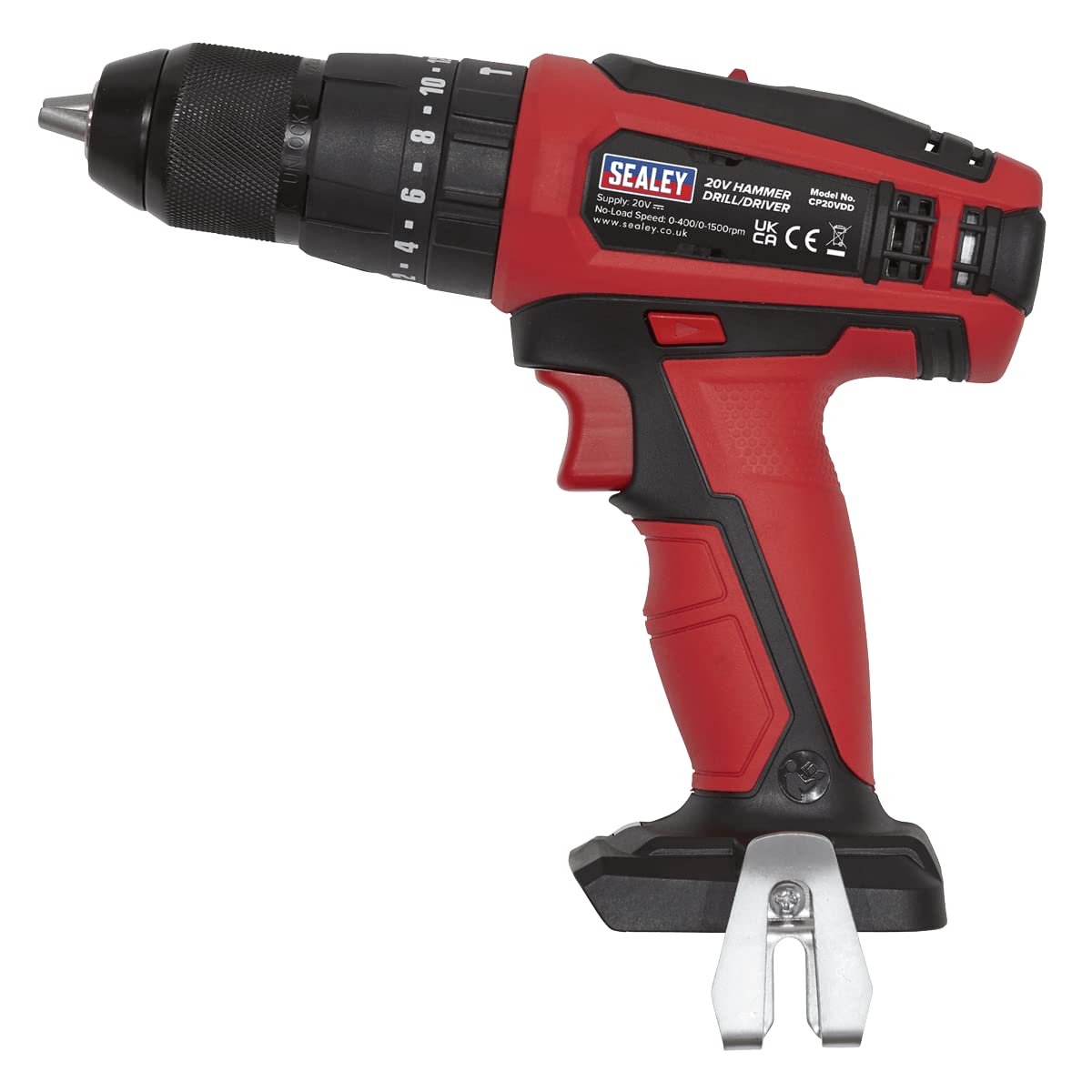 Sealey CP20VDD 20V Cordless Hammer Drill/Driver - 13mm Chuck, Body Only - Perfect for DIY Projects, Home Repairs & Professional Construction Work