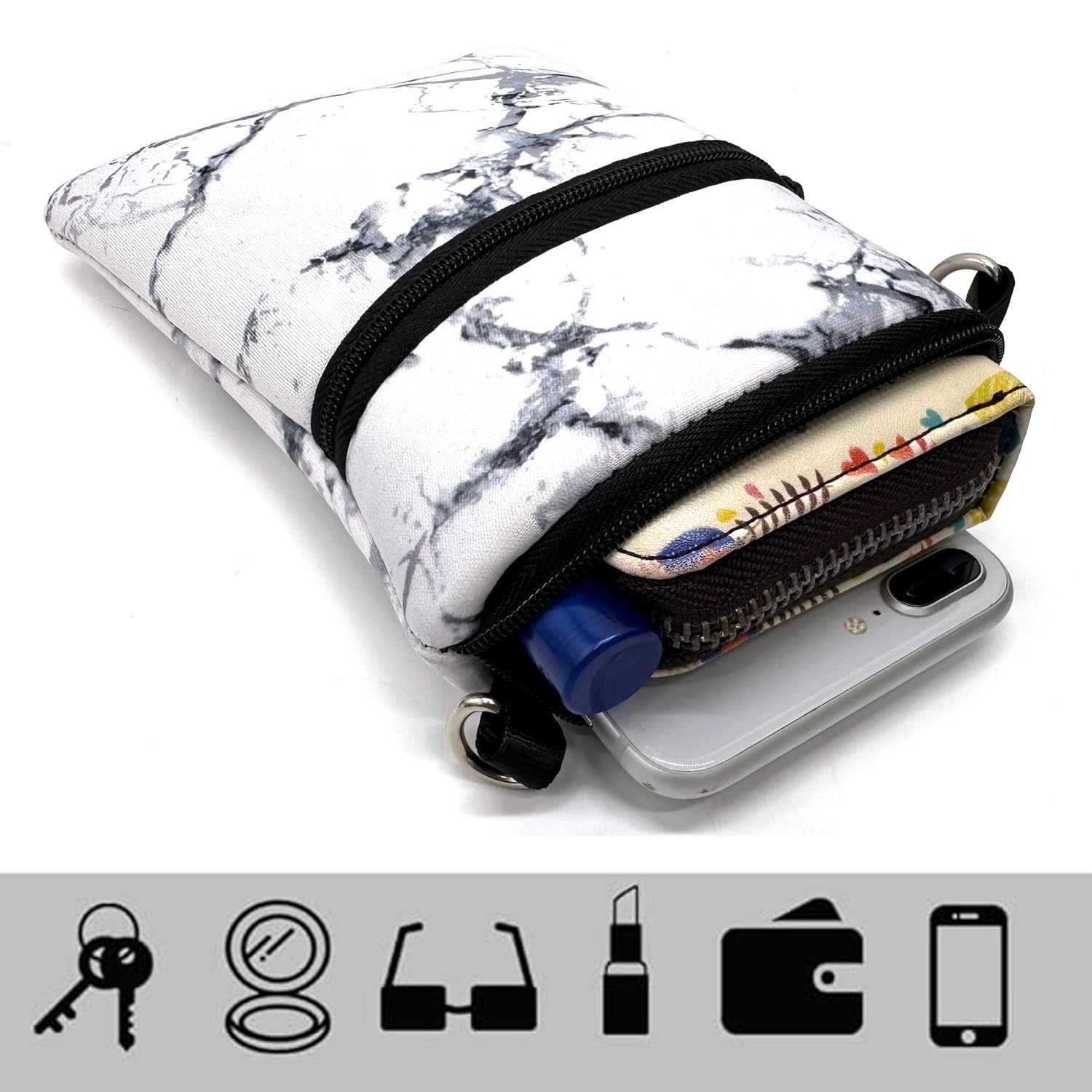 Wanty Small Crossbody Phone Bag for Women - Stylish Cell Phone Purse with Adjustable Shoulder Strap, RFID Blocking Smartphone Wallet (White) - Perfect for Travel, Shopping, and Everyday Use