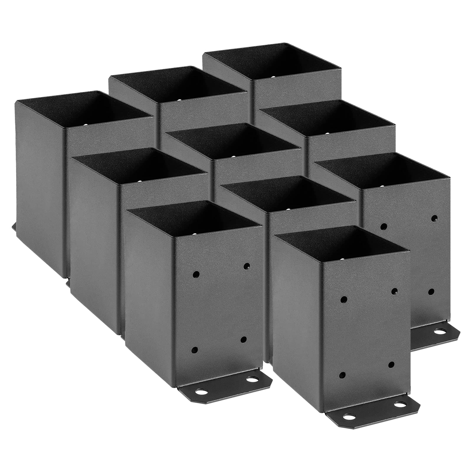 SPACEEUP 4x4 Post Base Brackets 10 Pack - Heavy Duty 3.6