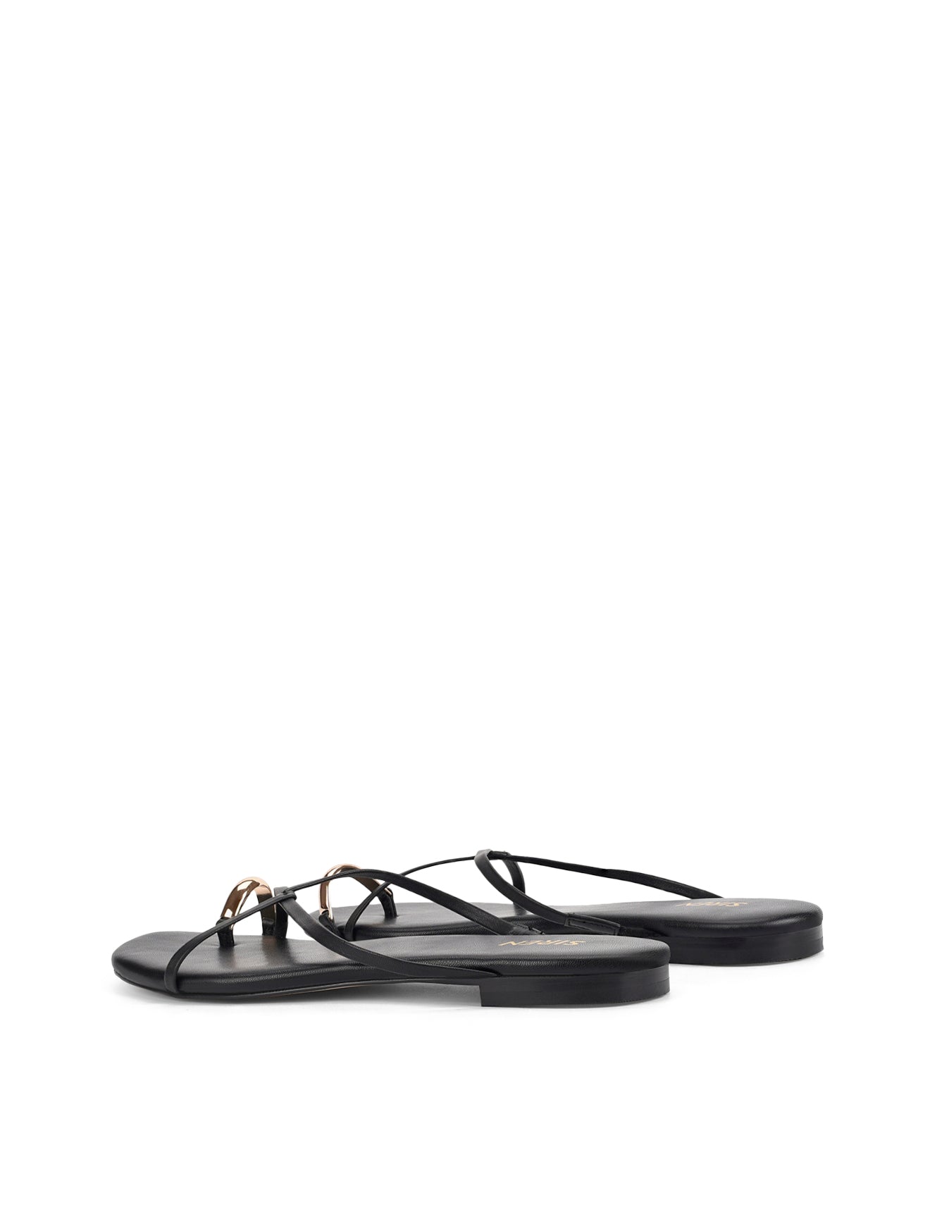 Mikki Women's Flat Strappy Sandals - Black Leather Comfortable Summer Shoes for Beach, Walking & Casual Outfits