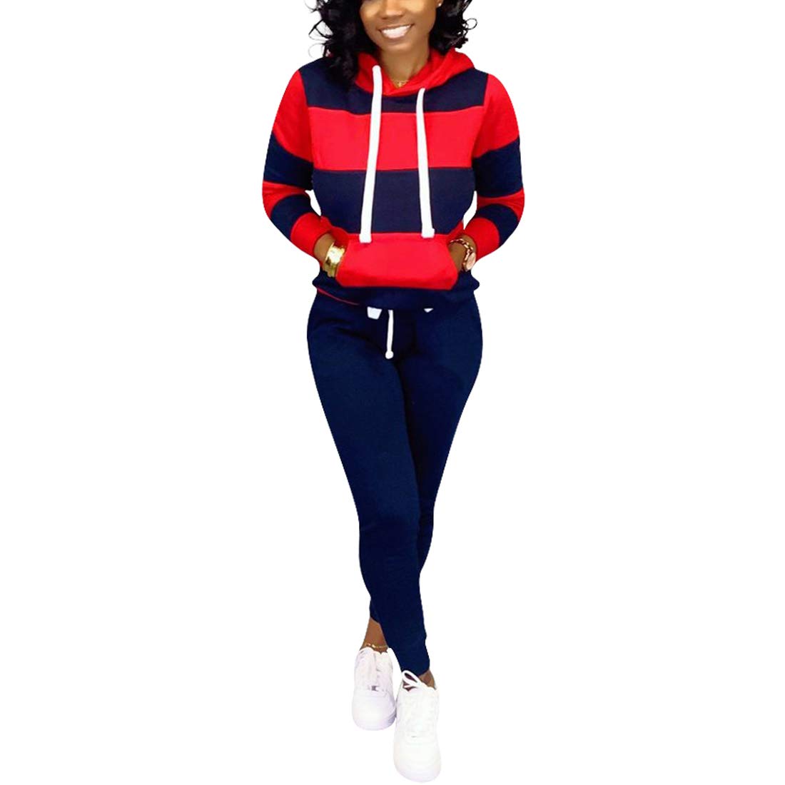 Nimsruc Women's Two Piece Jogging Suits - Casual Athletic Outfit for Running, Yoga & Lounge Wear