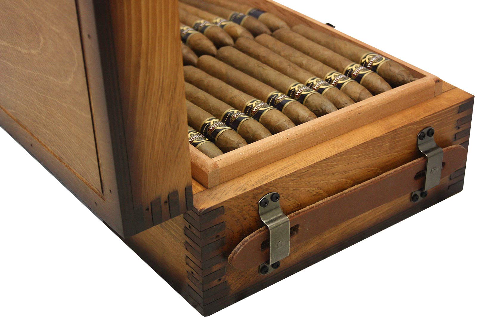 Premium Thin Blue Line Humidor - American Flag Design Cedar Wood Cigar Box for Police Support & Patriotic Gifts | Perfect for Home, Office & Man Cave Decor