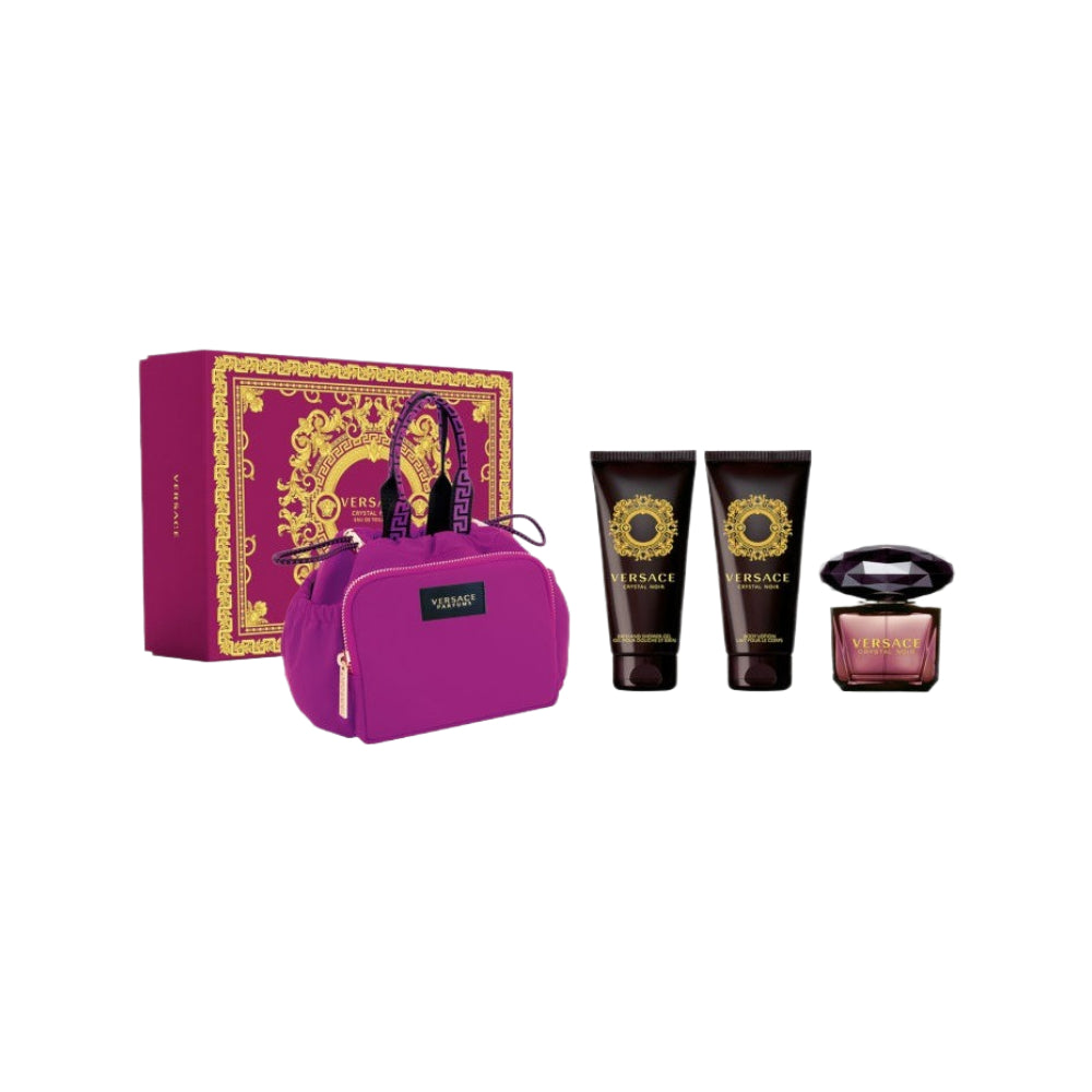 Crystal Noir 4-Piece Eau De Toilette Set - 90ml Perfume for Women | Gift Set for Her, Day & Night Fragrance, Special Occasion Present