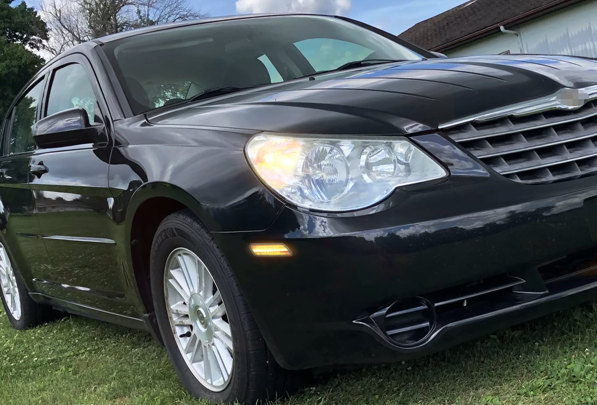 Clear Lens Reflector Replacement for 2007-2010 Chrysler Sebring - Amber LED Side Marker Lights - Upgrade for Enhanced Visibility & Safety on Night Driving