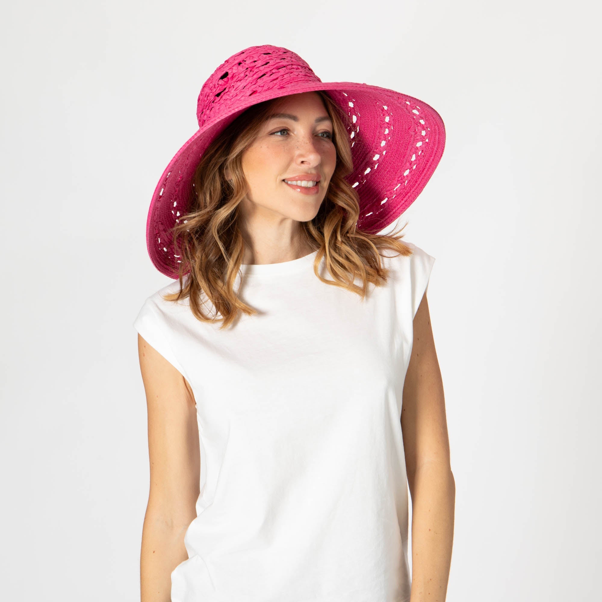 Sierra Round Crown Wide Brim Sun Hat for Women - UPF 50+ UV Protection Summer Beach Hat - Fashionable Sun Hat for Outdoor, Travel, and Gardening