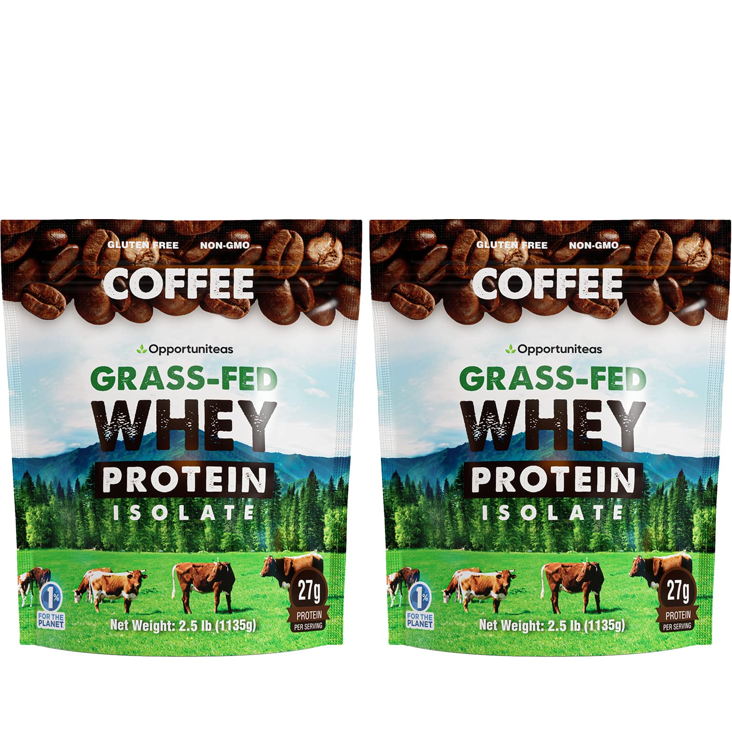 Premium Grass-Fed Whey Protein Isolate with Colombian Coffee | Low Carb Keto-Friendly Powder | 60mg Caffeine for Energy Boost | Ideal for Pre/Post Workout, Lattes, Shakes & Smoothies | 5lb Bag – Perfect for Gym, Office & On-the-Go Nutrition