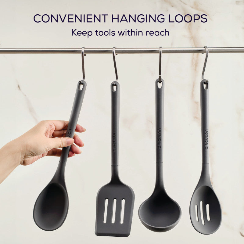 4-Piece Silicone Kitchen Utensil Set - Non-Stick, Heat-Resistant Cooking Tools for Baking, Stirring & Flipping - Perfect for Nonstick Pans, Pots & Cookware