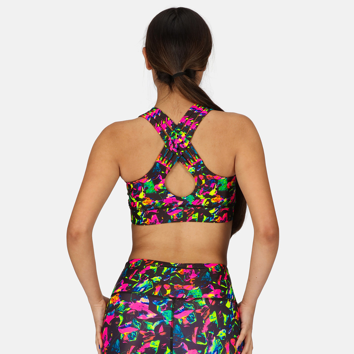 Dreamscape Cross Back Bra - Women's Supportive Sports Bra for Yoga, Running & Workouts | Comfortable & Breathable Activewear