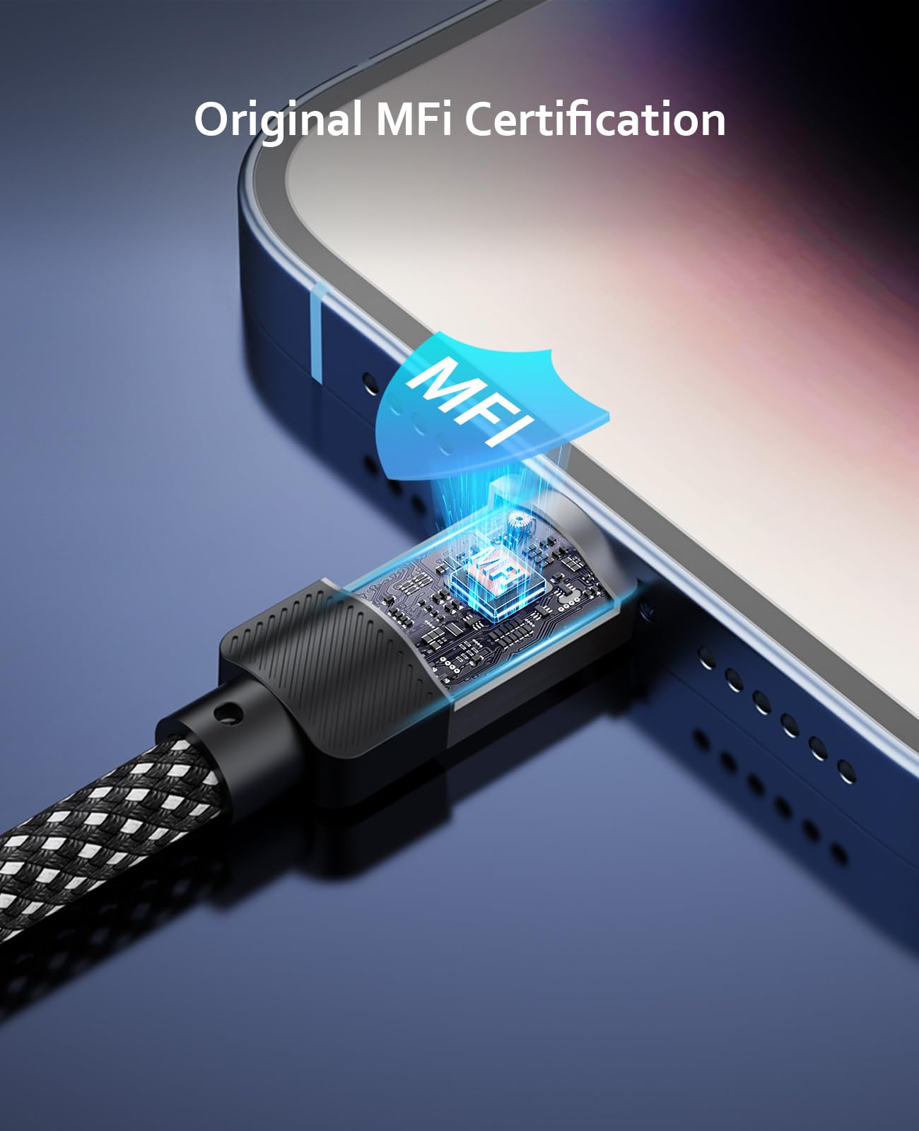 Magtame Magnetic Coiled USB C to Lightning Cable 1M - 30W Fast Charging Braided iPhone Charger Cord MFi Certified for iPhone 14/13/12/11 - Perfect for Home, Office & Travel Charging