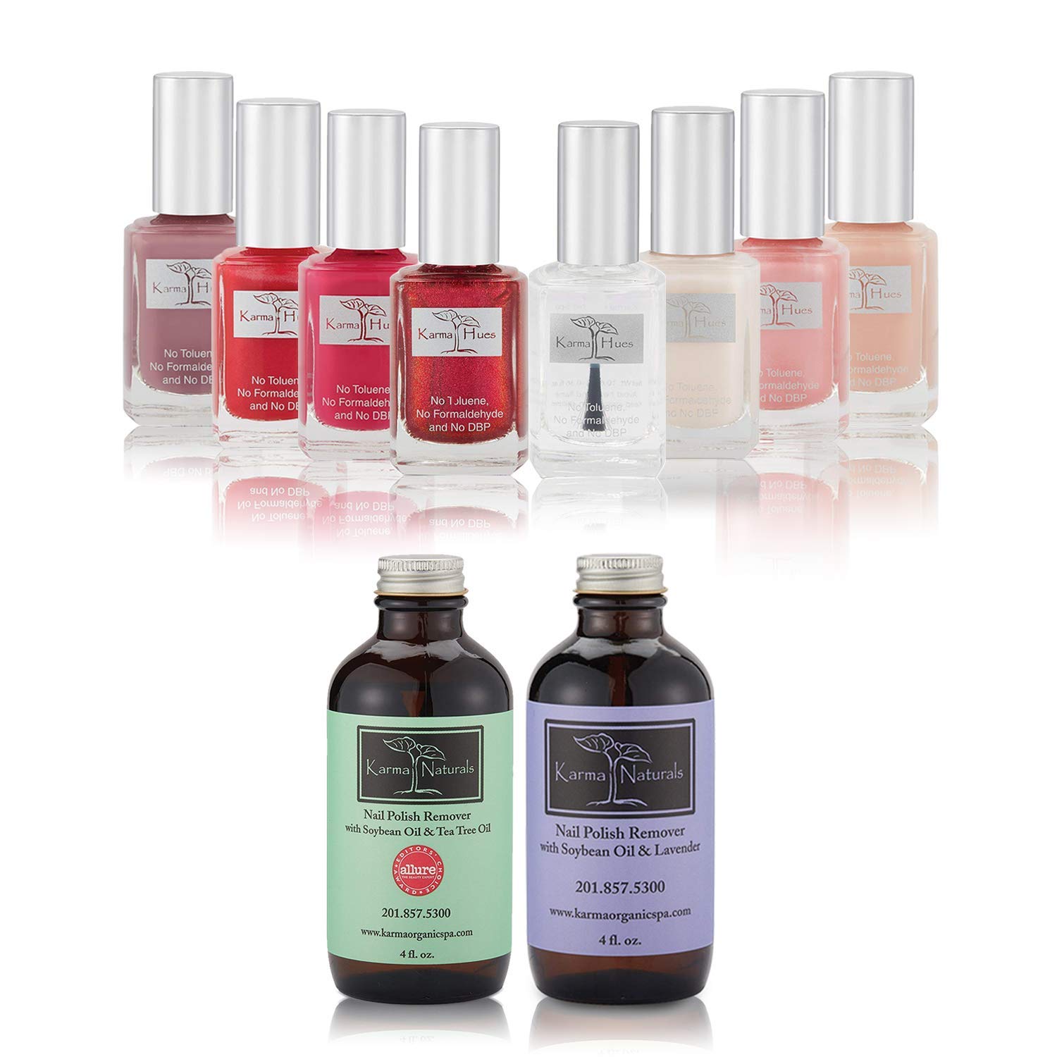 Christmas Nail Polish Set - Natural Base Coat & Non-Toxic Remover | Vegan, Cruelty-Free Nail Art Kit (10-Pack) for Holiday Parties & Gift Giving