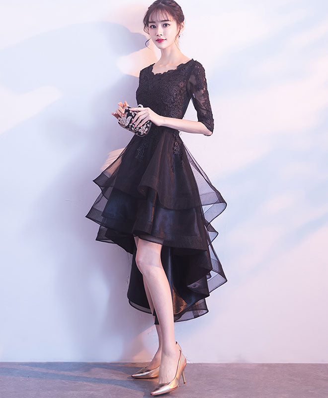 Elegant Black Tulle Lace Short Prom Dress for Women - Sexy Cocktail Party Bridesmaid Dress - Perfect for Homecoming, Evening Parties & Special Occasions
