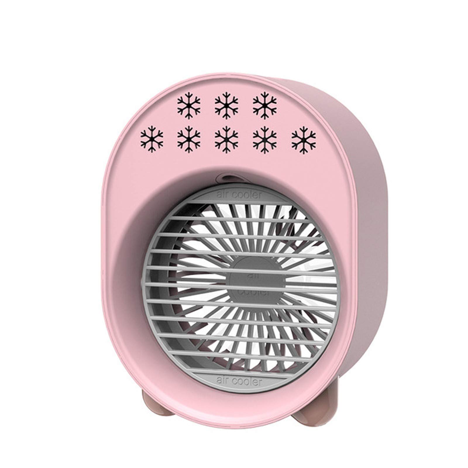 Portable USB Air Cooler Fan with Mist Function - Personal Desktop Air Conditioner for Home, Office, Dorm Room - Compact & Energy Efficient Cooling Solution (Pink) | Perfect for Small Spaces, Work Desks & Bedside Use