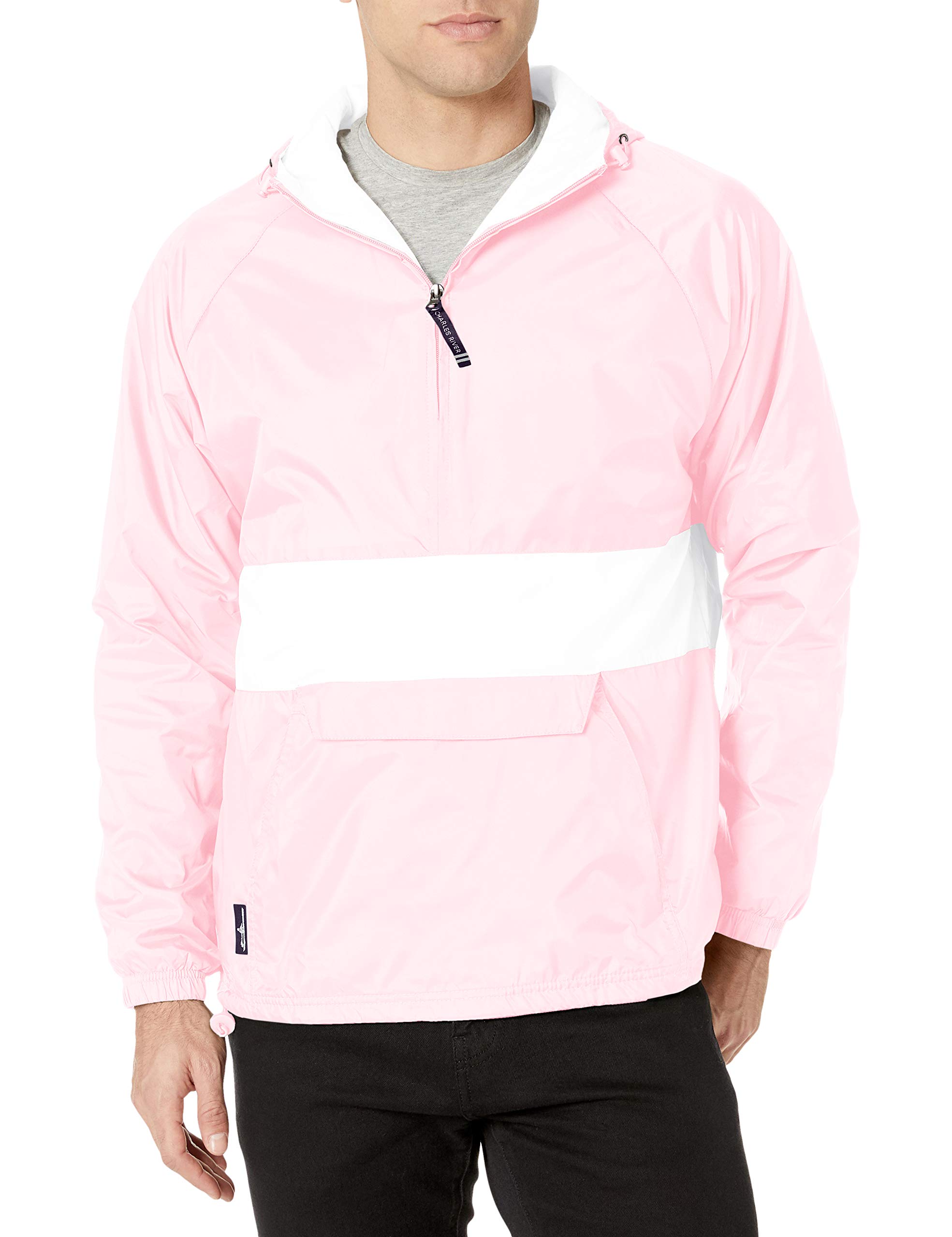 Charles River Apparel Women's Windproof Water-Resistant Hooded Rain Jacket - Lightweight Pullover for Outdoor Activities (Hiking, Camping, Commuting) - Regular & Extended Sizes Available