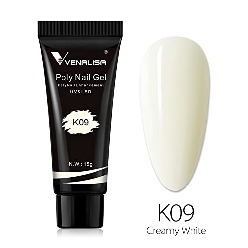 Venalisa Poly Builder Gel - 15g Professional Nail Extension Gel for Strong & Natural-Looking Acrylic Nails (Color K09) | Perfect for Salon & DIY Manicures at Home