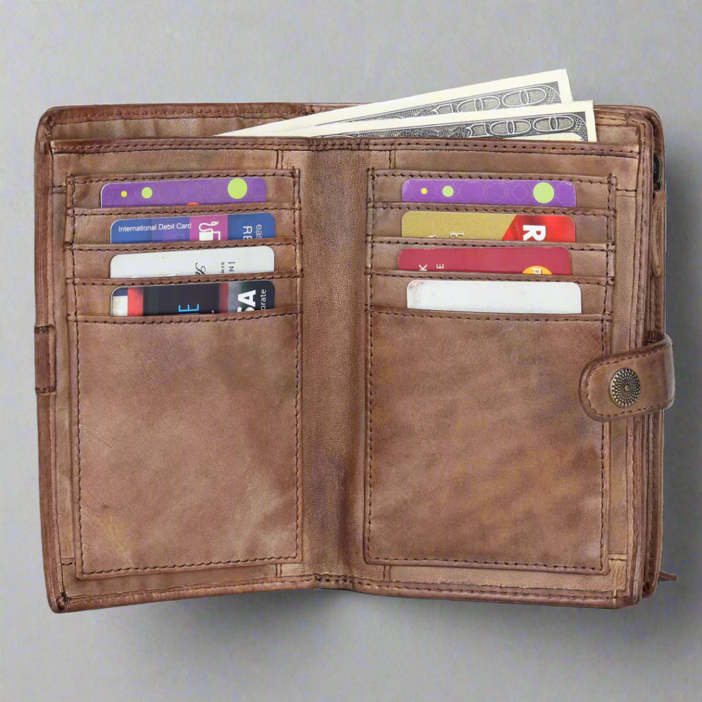 BOL Women's Bifold Organizer Wallet - Slim RFID Blocking Leather Wallet with Multiple Card Slots & ID Window - Perfect for Everyday Use, Travel, and Gift Giving