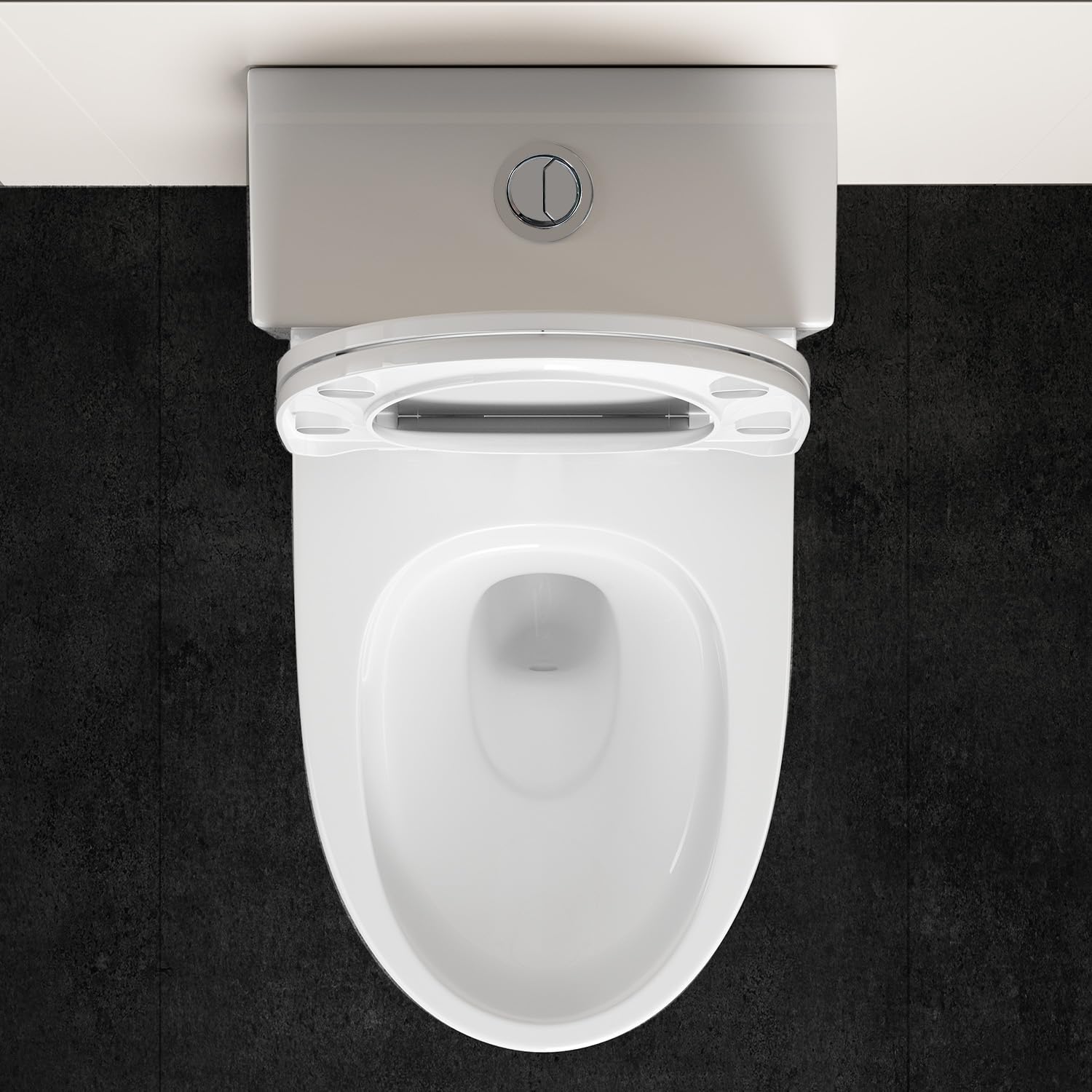 WinZo WZ5028N Elongated One Piece Toilet with Dual Flush (1.1/1.6 GPF) & Soft Close Seat - Standard Height, 12