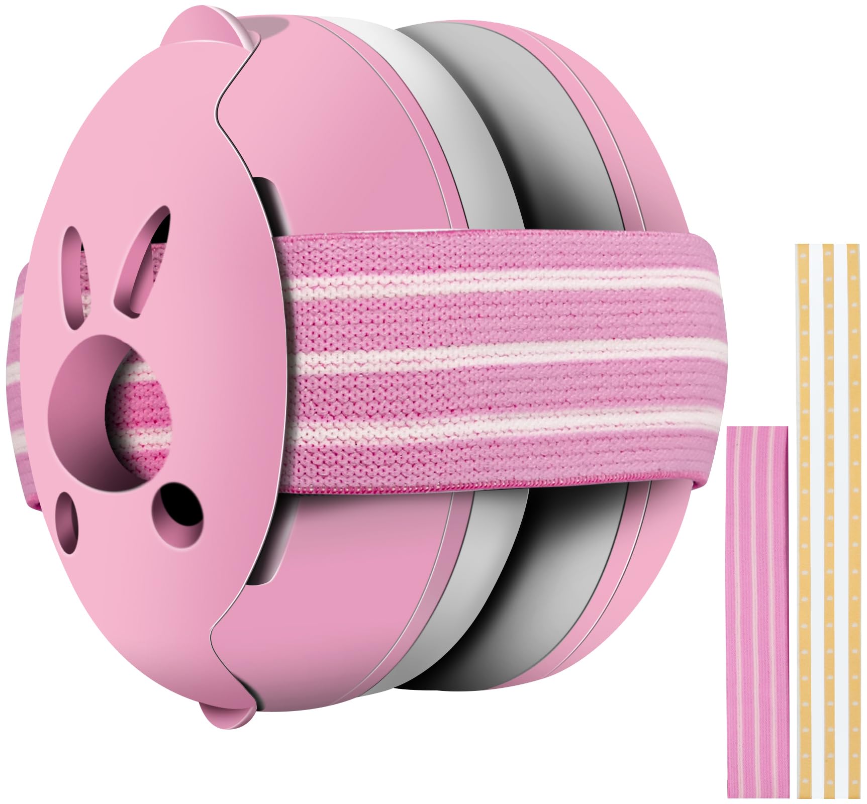 Gardtech Baby Headphones for Noise Protection - Adjustable Infant Ear Muffs for Newborns & Toddlers 0-36 Months, 25dB SNR Noise Canceling Headphones for Airplane Travel, Concerts & Outdoor Activities (Pink) - Perfect for Flying, Fireworks & Loud Events