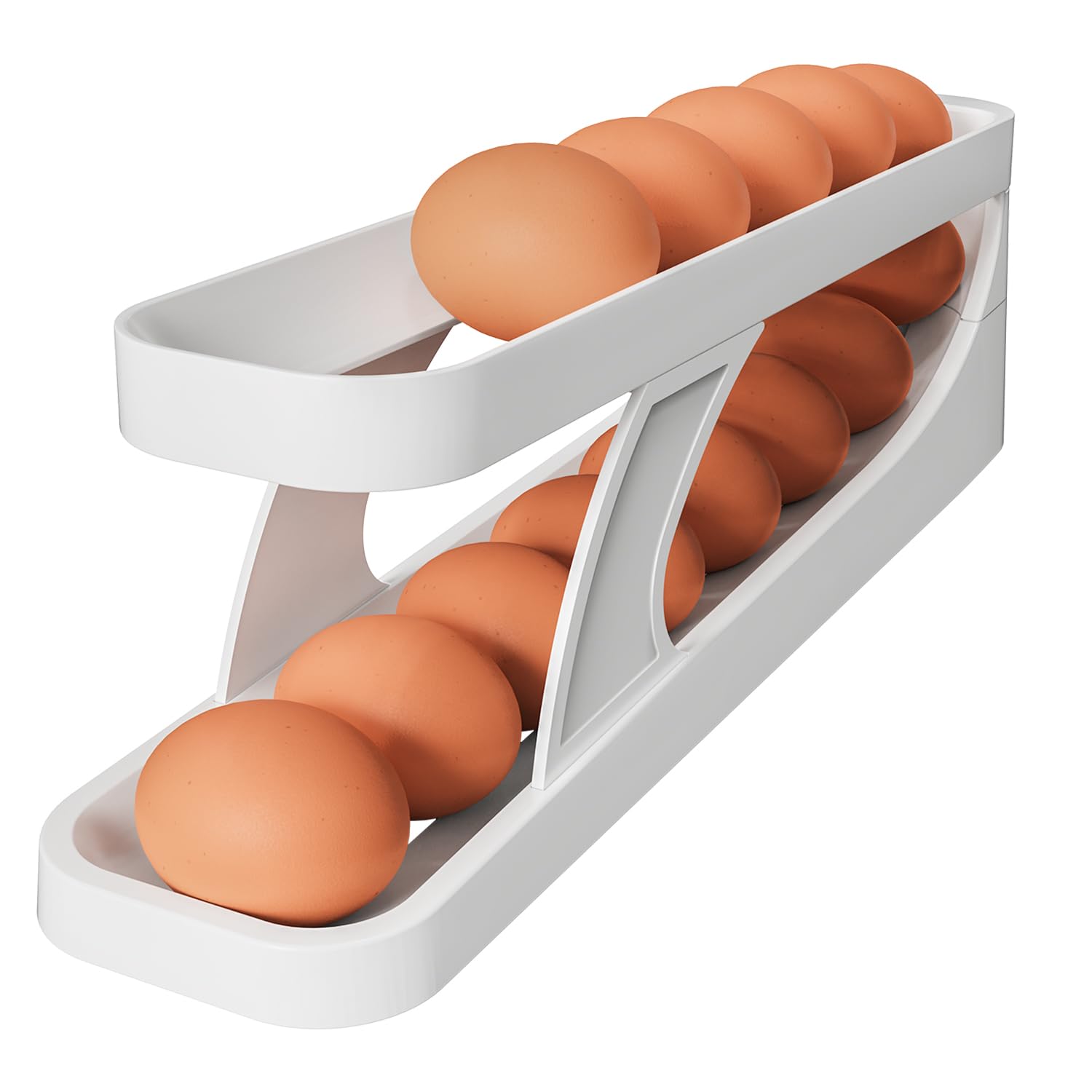 CHANCETSUI Egg Storage Holder for Fridge Organization - Space Saving Refrigerator Organizer for RV, Camper & Home Kitchen | Perfect for Camping Trips & Small Space Living