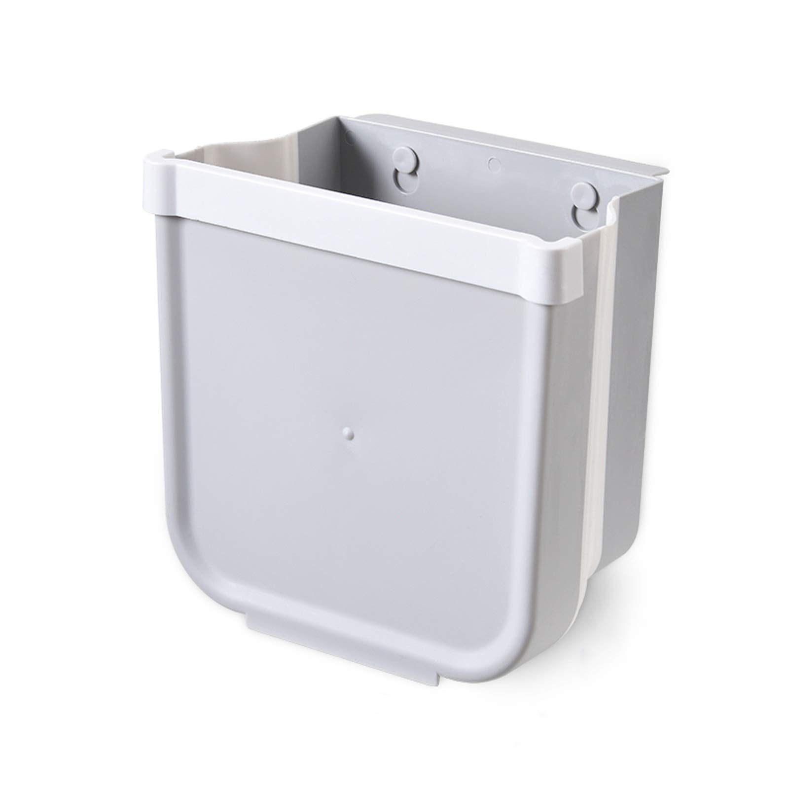 Wall Mounted Folding Trash Can - Space Saving Collapsible Garbage Bin for Kitchen, Bathroom & Home Office | Hanging Waste Basket with Lid, Durable Plastic Design | Perfect for Small Spaces, Under Sink, Cabinet Doors & RVs