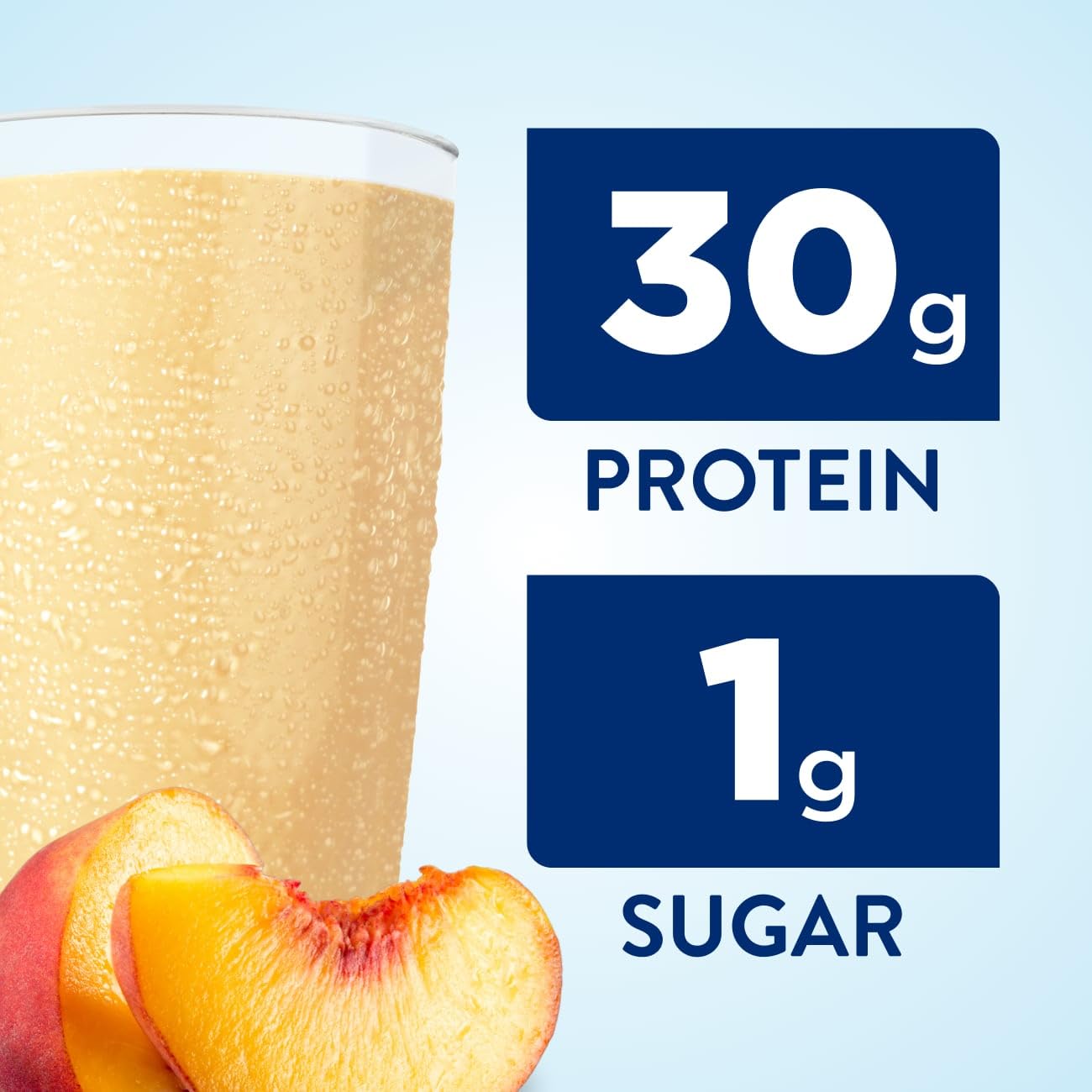 Ensure Max Protein Nutrition Shake - 30g Protein, 1g Sugar, High Protein Drink, Creamy Peach Flavor, 11 fl oz (Pack of 12) - Ideal for Post-Workout Recovery, Meal Replacement & On-the-Go Nutrition