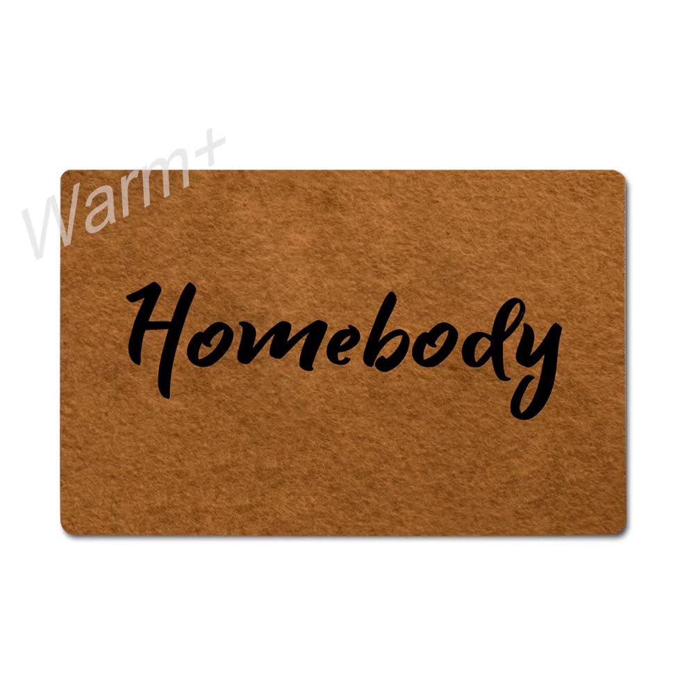Non-Slip Rubber Back Doormat 23.6x15.7 Inch - Cozy Homebody Welcome Mat for Indoor Entryway, Front Door & Floor Protection - Perfect for Homes, Apartments & Offices