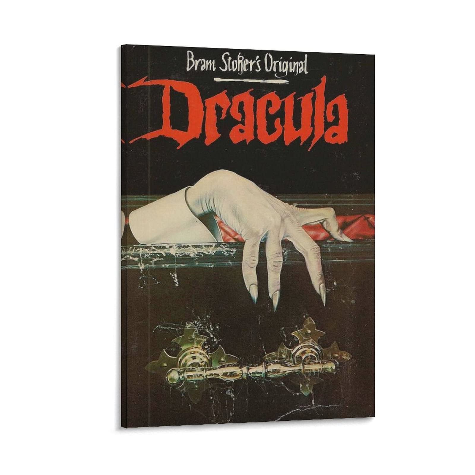 Vintage Dracula Movie Poster Canvas Art Print - 20x30 Inch (50x75cm) Gothic Wall Decor for Living Room, Bedroom & Home Theater - Perfect for Halloween & Horror Movie Fan Gifts