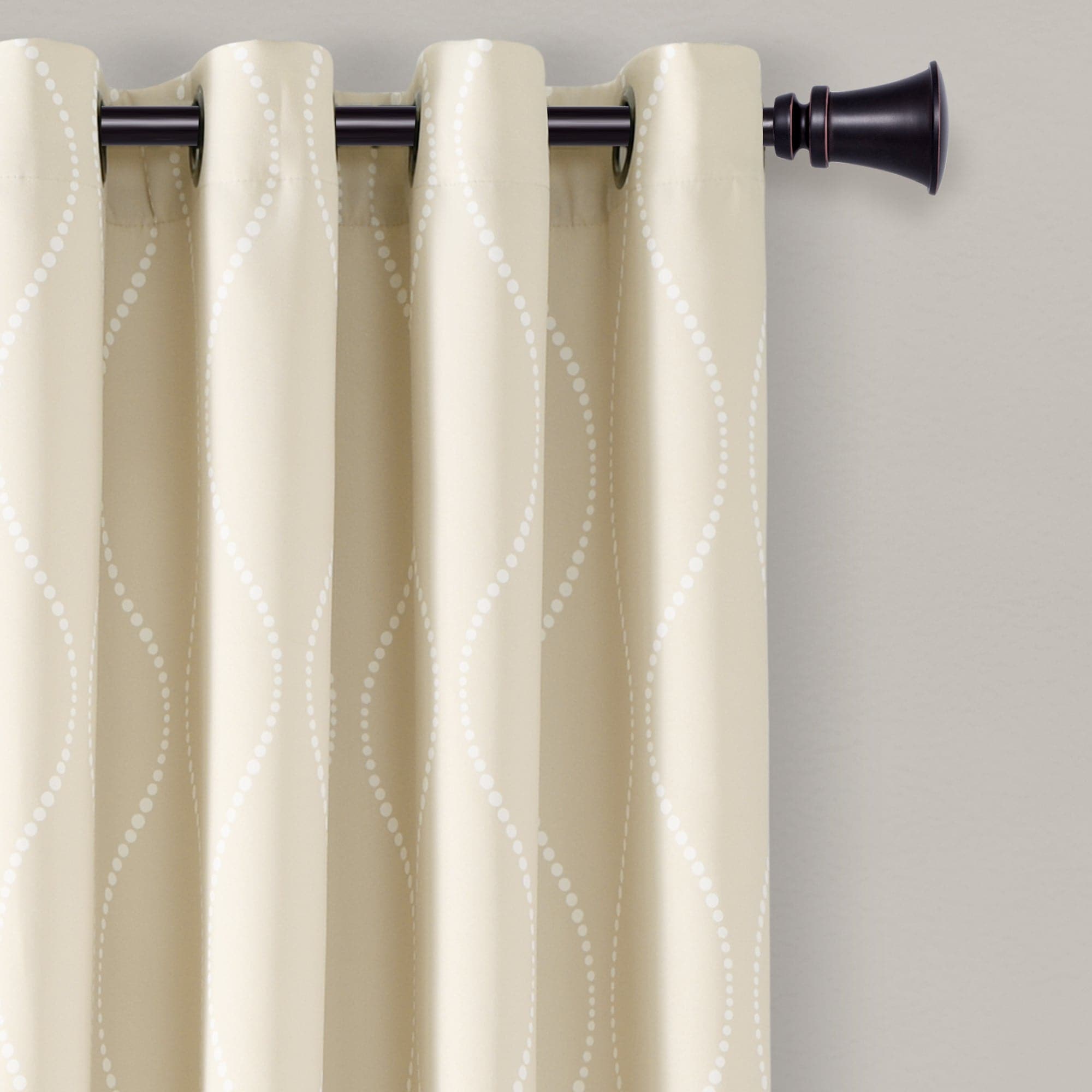 Swirl Light Filtering Window Curtains - Blackout Sheer Drapes for Living Room & Bedroom - Soft Sunlight Diffusion & Privacy Protection