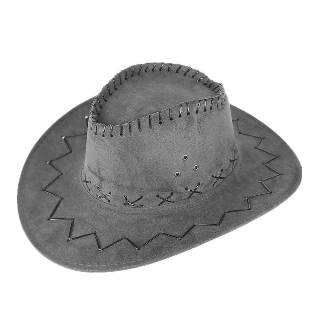 Stylish Cowboy Hat for Men & Women - Classic Roll-Up Brim Fedora Western Cowgirl Hat - Perfect for Rodeo, Country Music Festivals & Outdoor Adventures