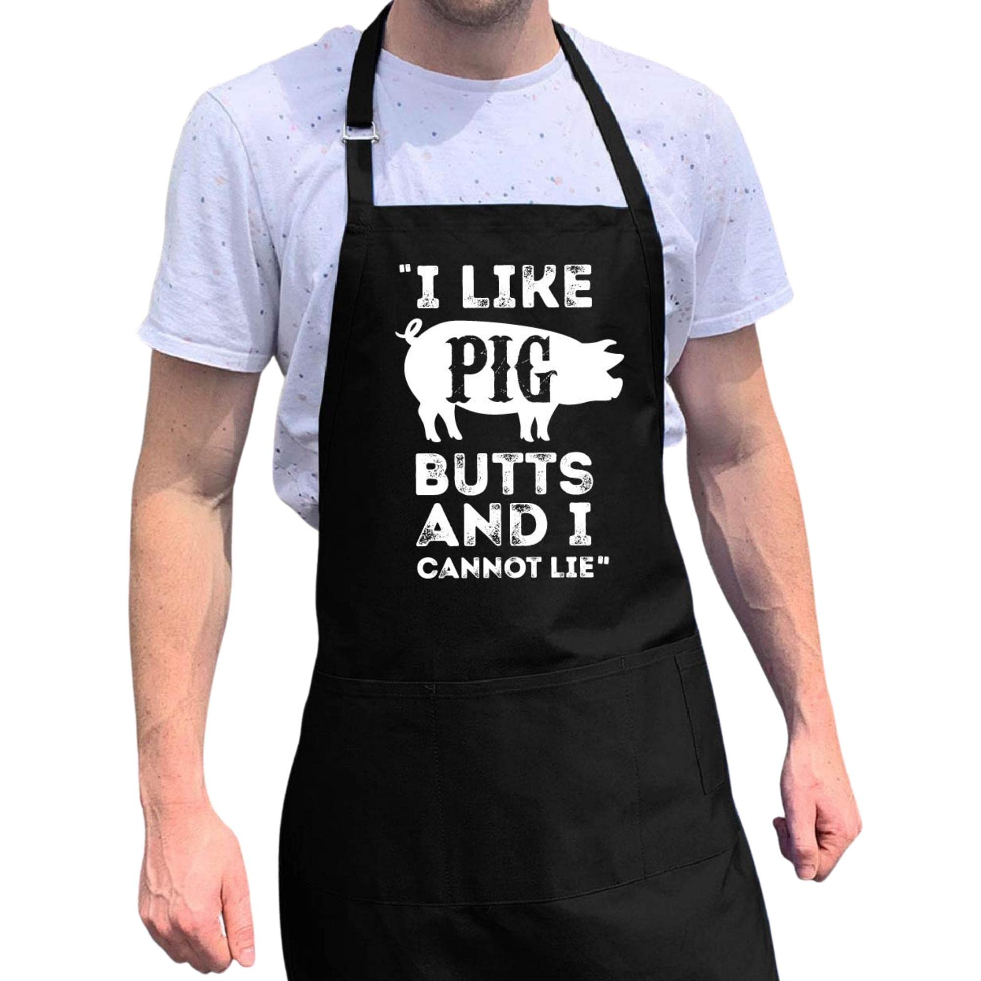 Adjustable BBQ Grill Apron for Men - One Size, Perfect for Outdoor Cooking, Grilling & Backyard Parties