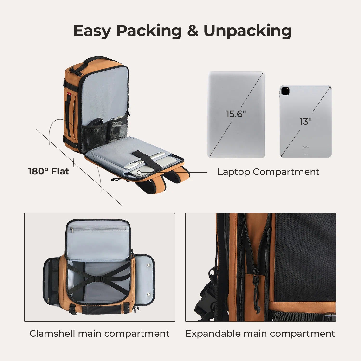 Blast Travel Backpack - Lightweight Waterproof Carry-On Backpack for Men & Women - Perfect for Airplane, Hiking, Camping & Daily Commute
