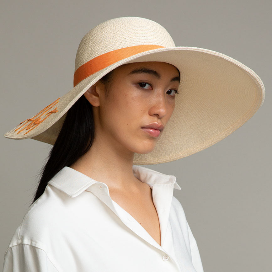 Bunny 'Tropic Like It's Hot' Toyo Sun Hat - UV Protection Summer Beach Hat for Women, Girls - Perfect for Pool, Vacation & Outdoor Activities
