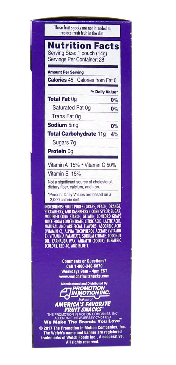 Welch's Halloween Fun Size Fruit Snacks - 0.5 Ounce (28 Count) - Healthy Halloween Treats for Kids, Party Favors & School Snacks