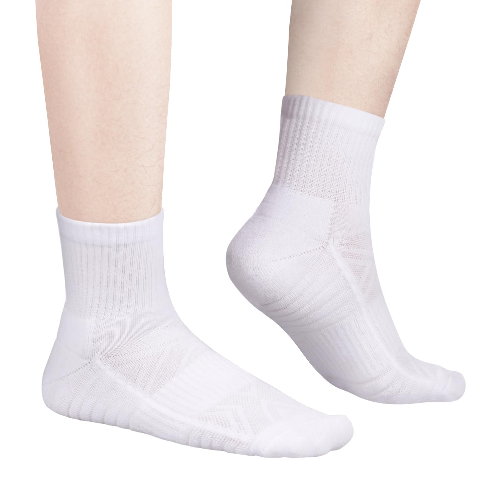 YUEDGE Women's Ankle Socks - 5 Pack Athletic Running Socks with Cushion & Breathable Cotton - Perfect for Sports, Workouts & Everyday Comfort