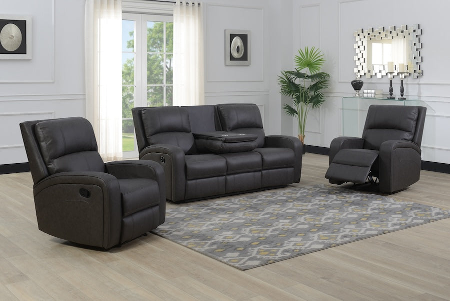 Arlington Recliner Lounge Suite - Comfortable Leather Reclining Sofa for Living Room, Home Theater & Family Room Relaxation