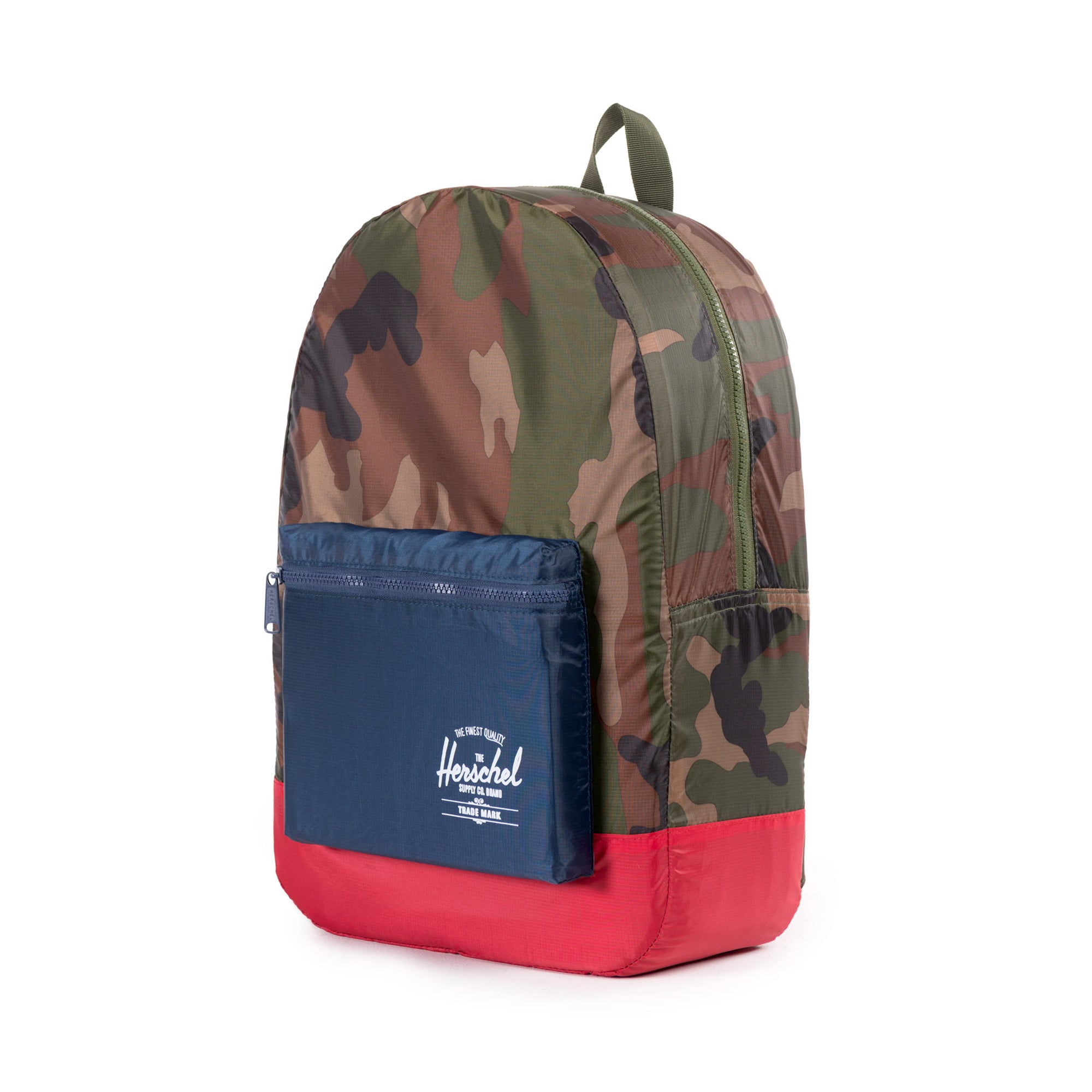 Herschel Packable Daypack - Lightweight Waterproof Backpack for Travel, Hiking & School - Woodland Camo, Navy, Red Options