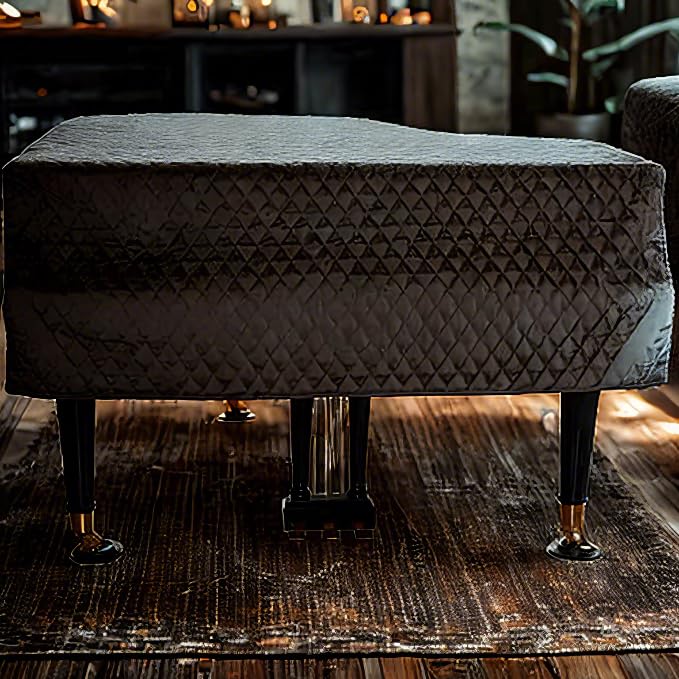 Grand Piano Cover - Double Sided Waterproof Nylon Fabric with Thick Embossed Cotton Lining (200cm/80
