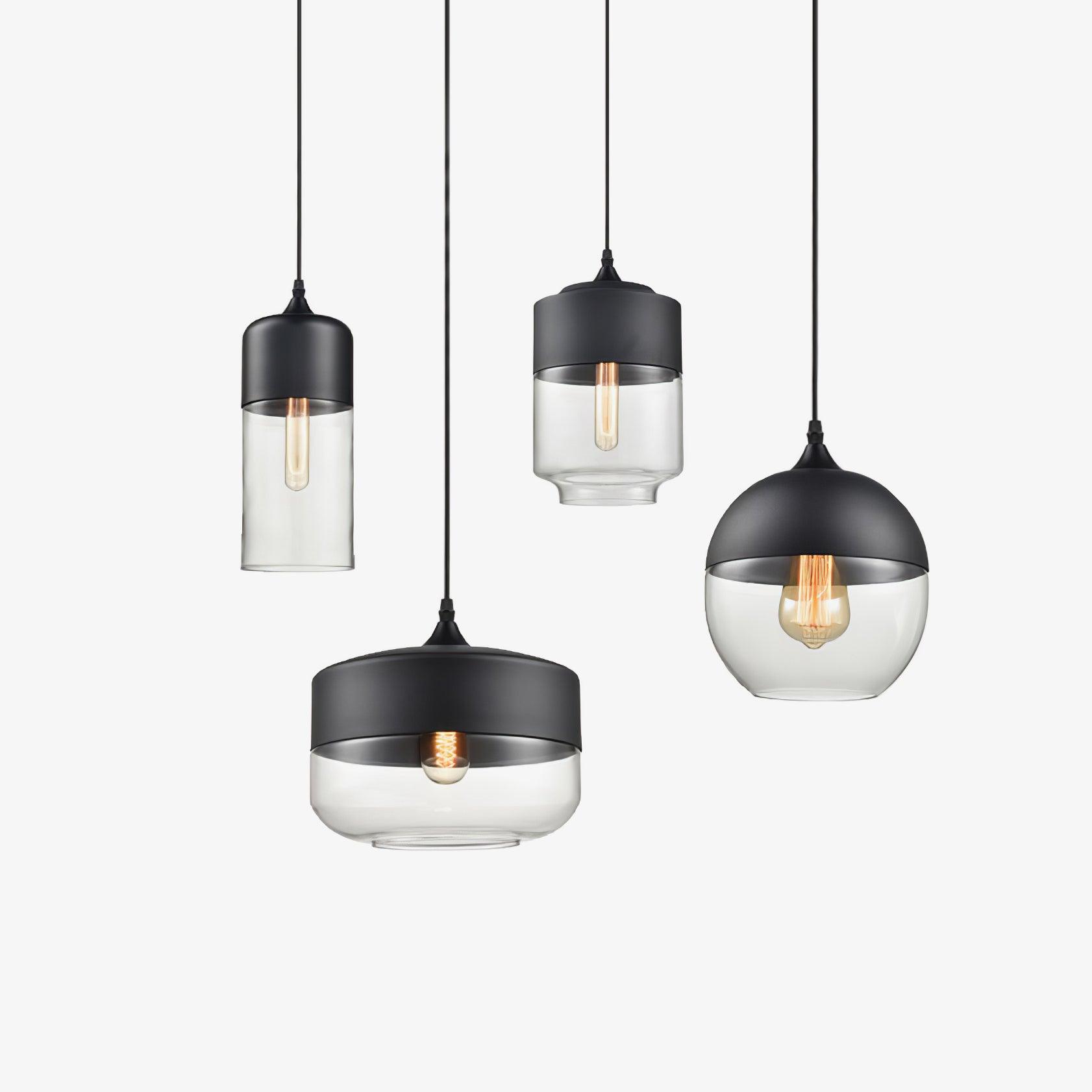 Eclisse Quartet Pendant Lamp - Modern 4-Light Ceiling Fixture for Dining Room, Kitchen Island & Living Room Lighting