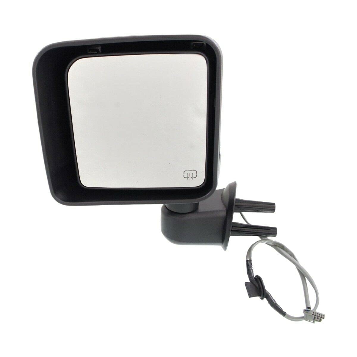 Heated Left Side Mirror for Jeep Wrangler 2014 - Driver Side LH Replacement - Perfect for Winter Driving & Off-Road Adventures