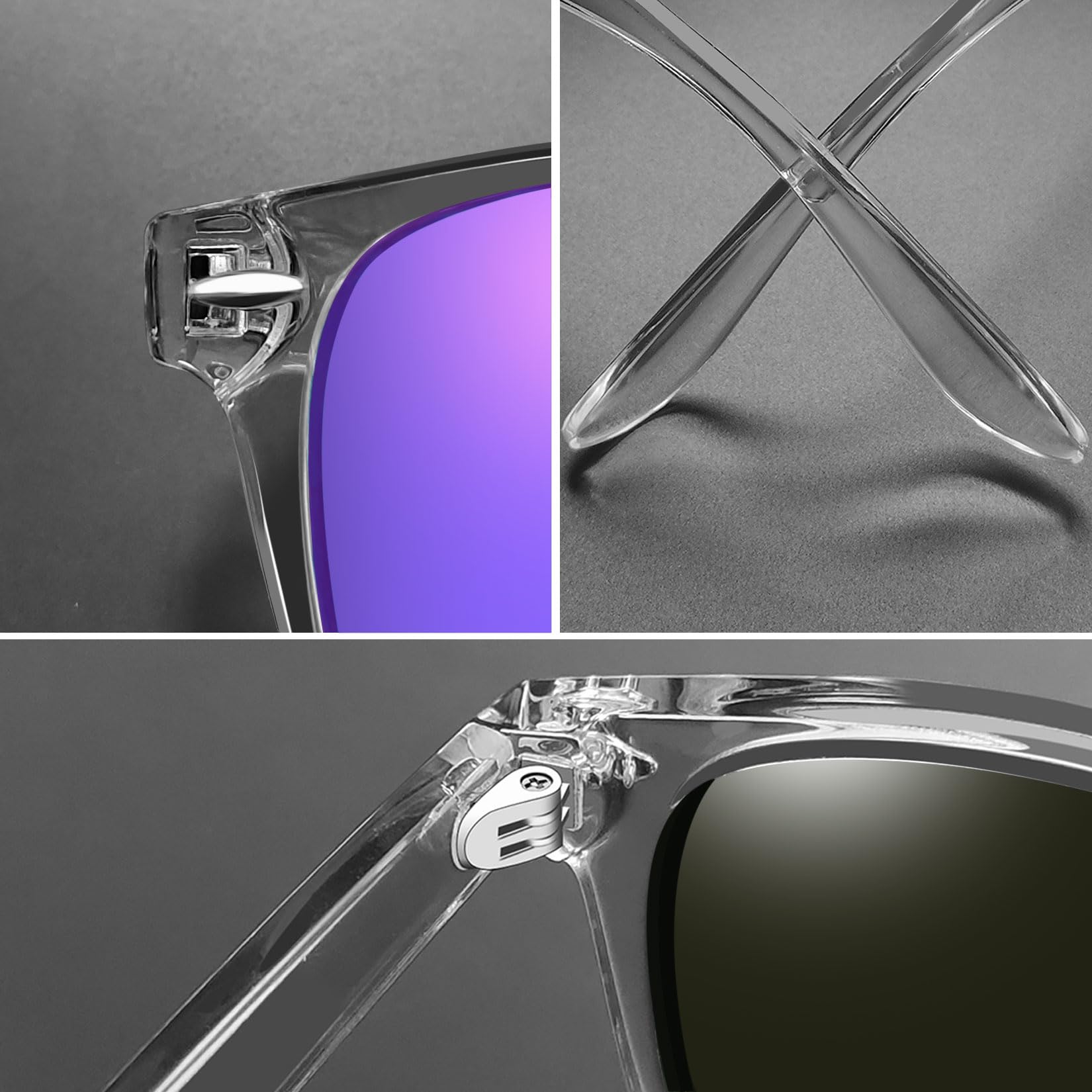 Joopin Square Polarized Sunglasses for Men & Women - UV Protection, Trendy Designer Shades for Outdoor Activities, Driving & Fashion