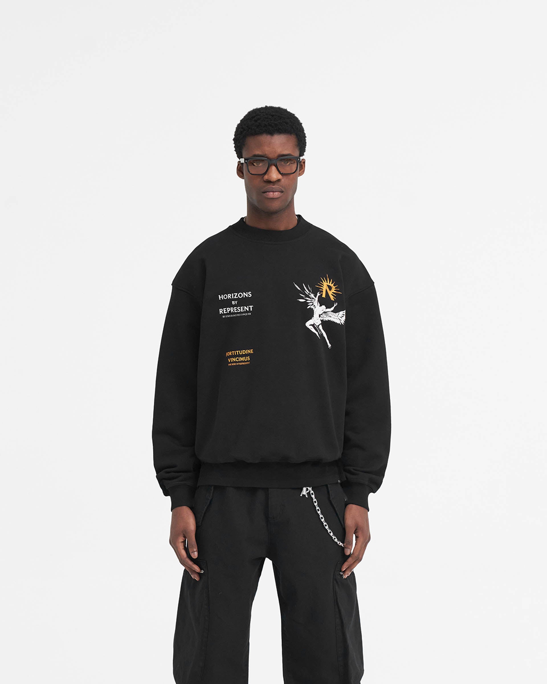 Icarus Sweater - Premium Jet Black Knit Pullover for Men & Women | Cozy Winter Fashion, Casual Outfit & Layering Essential