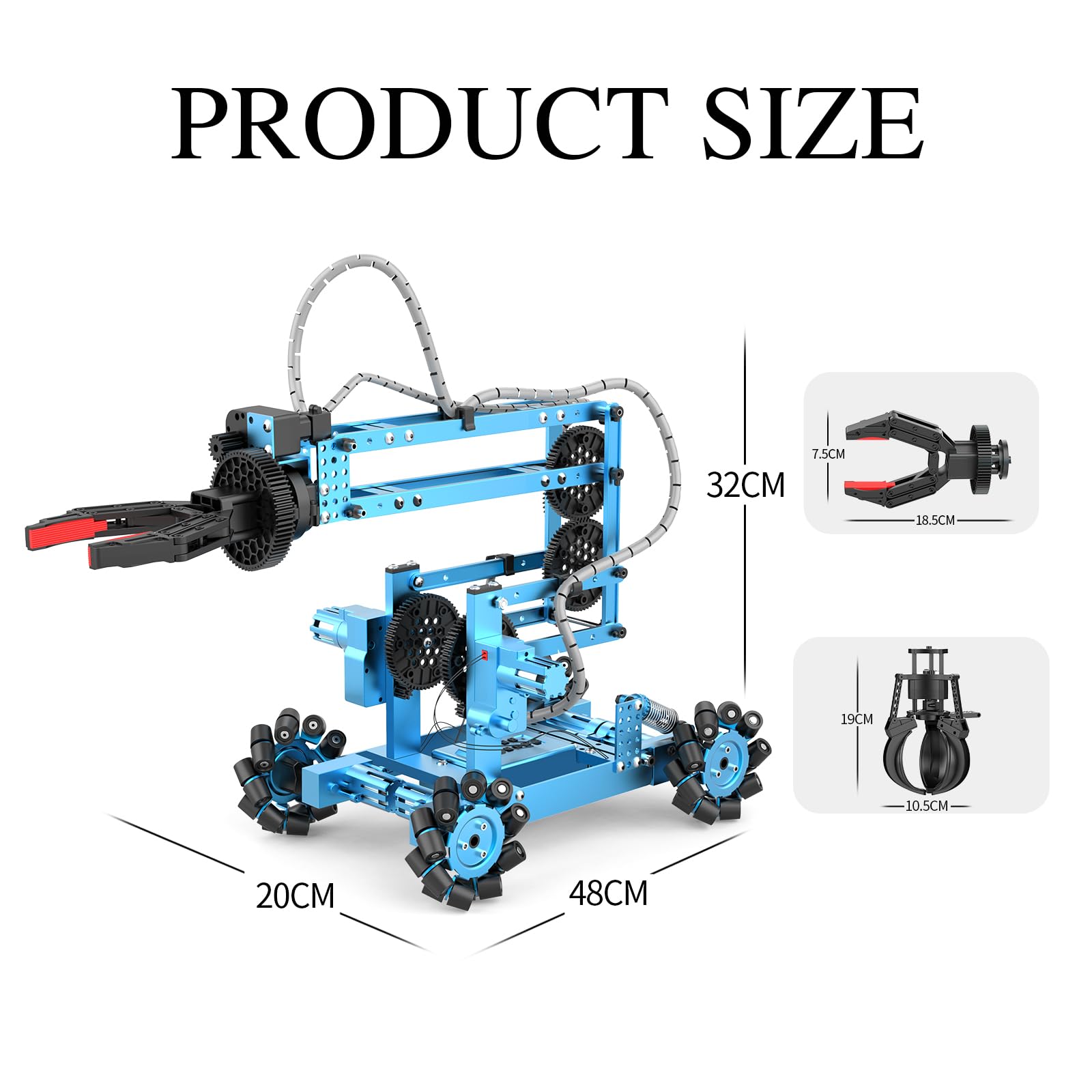 Remote Control Robot Arm Kit - 360° Gripper & Wheels, 2-in-1 STEM Science Toy for Kids & Adults | No Assembly Required | Perfect Birthday Gift for Boys & Girls | Educational Robotics for Home & Classroom Learning
