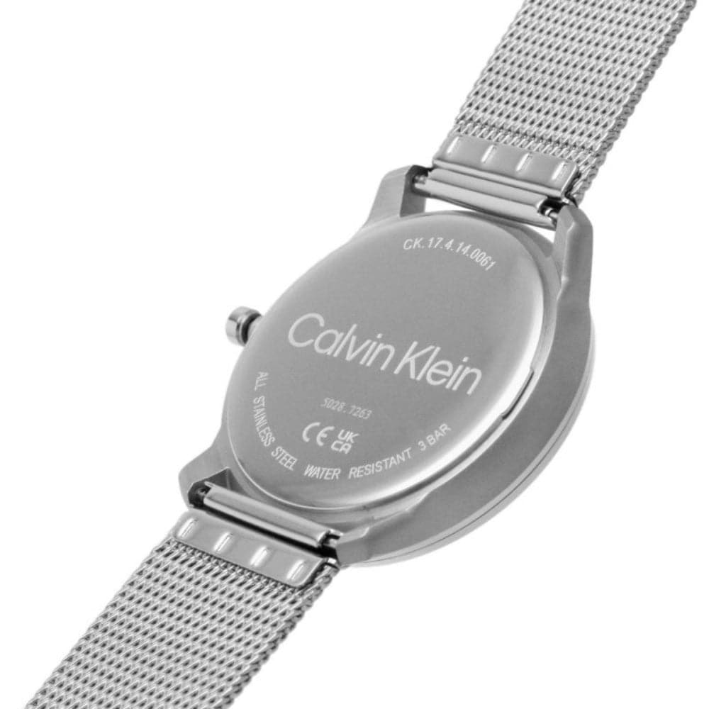 Calvin Klein Iconic Silver Dial Milanese Strap Unisex Watch 25200032 | Fashionable Timepiece for Men & Women | Perfect for Office, Date Night & Special Occasions