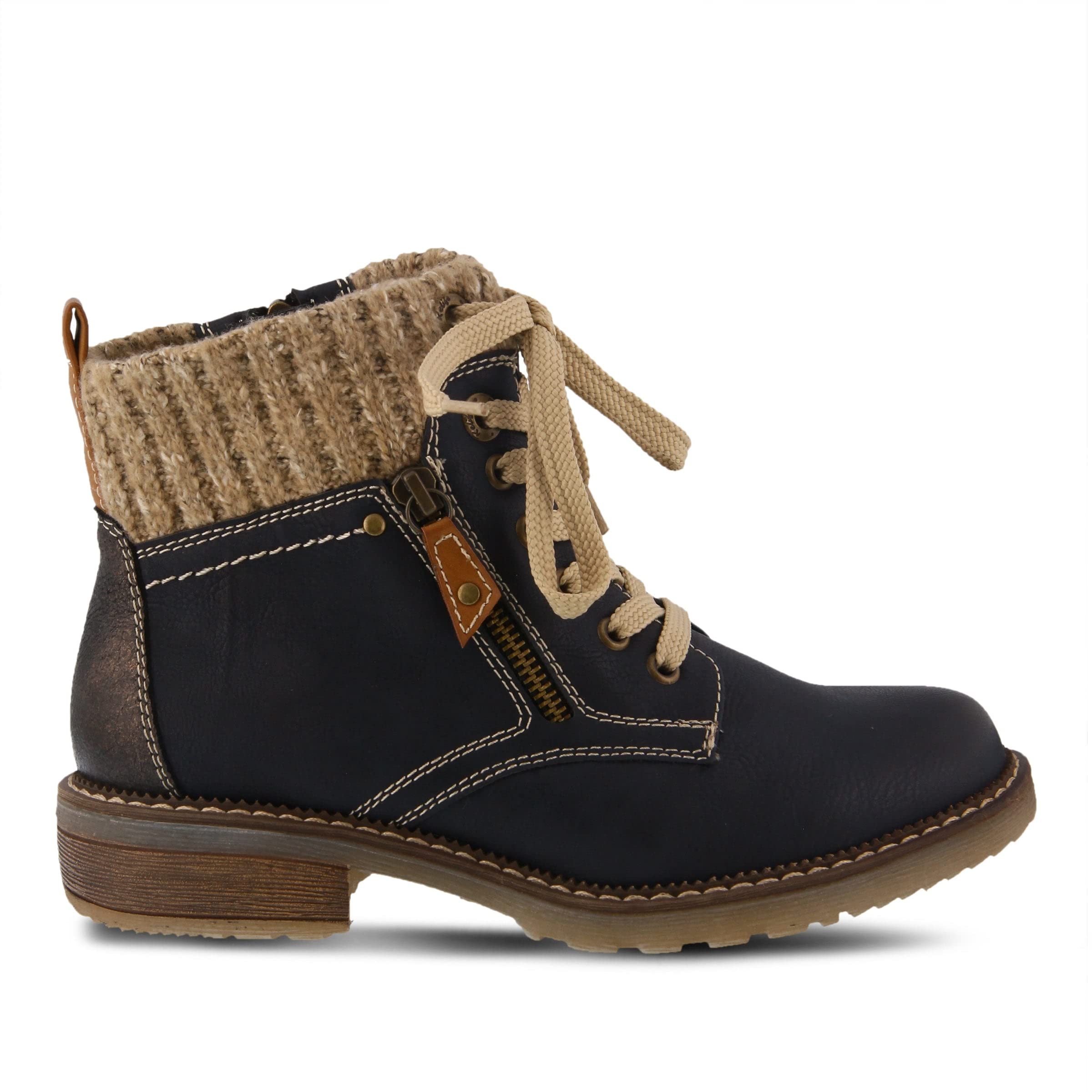 Spring Step Women's Khazera Combat Boots - Stylish Ankle Booties with Chunky Heel for Fall & Winter | Perfect for Casual Outfits, Workwear & Outdoor Adventures