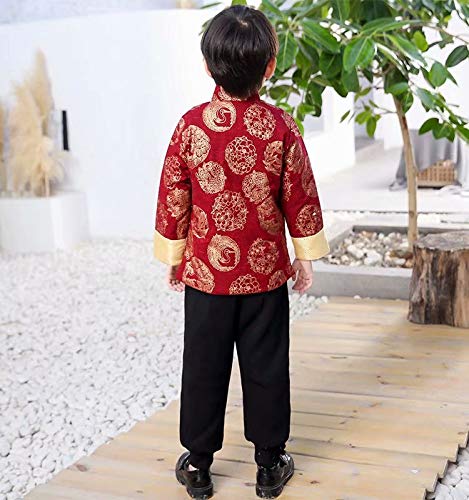 **Chinese Traditional Boys Quilted Coat - Kids Tang Suit Outfit for Spring Festival & Special Occasions | Warm & Stylish Winter Outerwear for Boys**