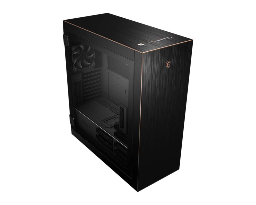 MSI MPG SEKIRA 500G Full Tower Gaming PC Case - Black & Gold, 2x200mm + 1x120mm RGB Fans, USB Type-C, Tempered Glass Side Panel - Supports E-ATX/ATX/mATX/mini-ITX Motherboards | Perfect for High-End Gaming Rigs & Custom PC Builds