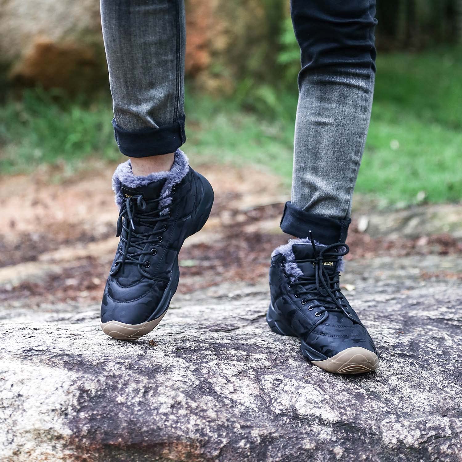 CERYTHRINA Men's & Women's Snow Boots - Waterproof Winter Hiking Boots with Fur Lining - Warm Trekking & Backpacking Shoes for Snowy Adventures