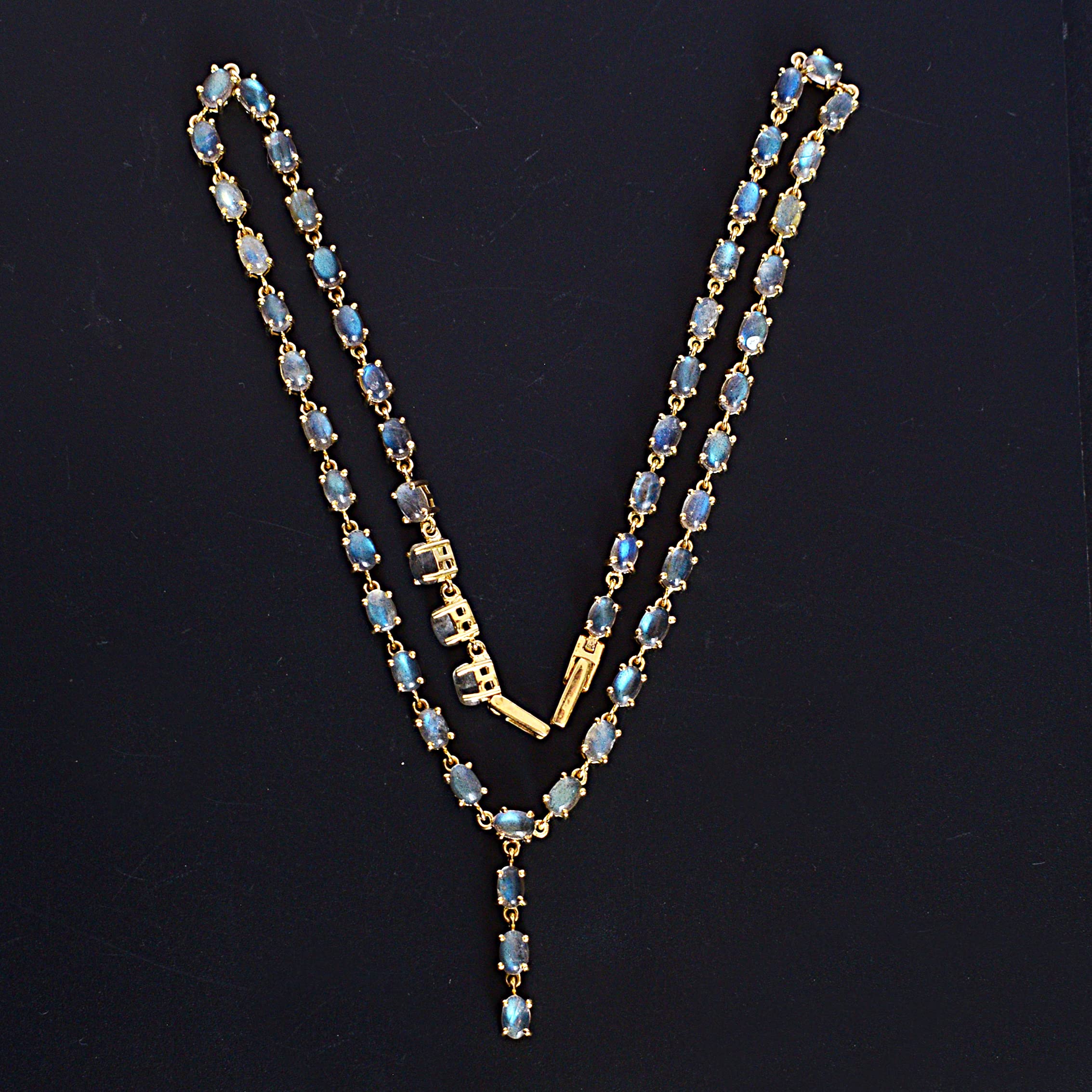 Labradorite Gemstone 925 Sterling Silver Necklace - Gold Plated Handmade Jewelry for Women, Elegant Birthday Gift for Her | Perfect for Weddings, Anniversaries & Special Occasions